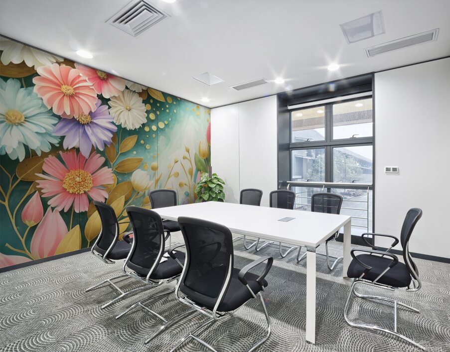 abstract oil painting of flowers 1 Wall Printing