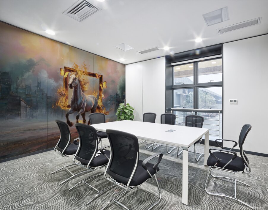 abstract oil painting of flowers 4 Wall Printing