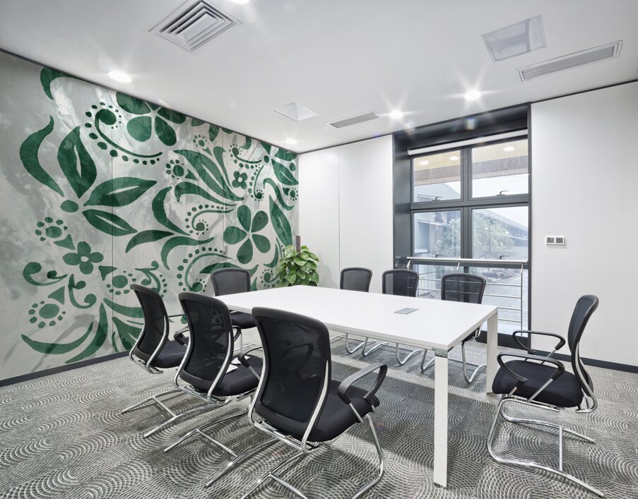 Flowers Glow 5 Wall Printing