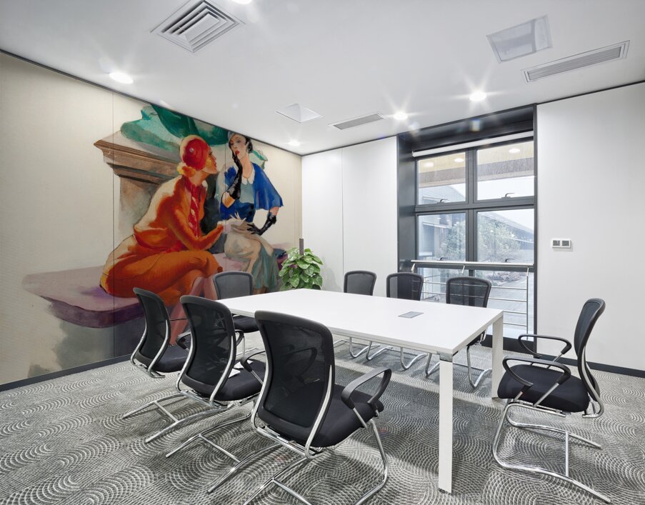 A Conversation in the Park Wall Printing