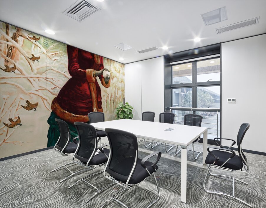 late 1800s woman in snow Wall Printing
