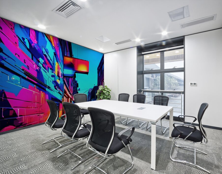 Neon Alley Wall Printing