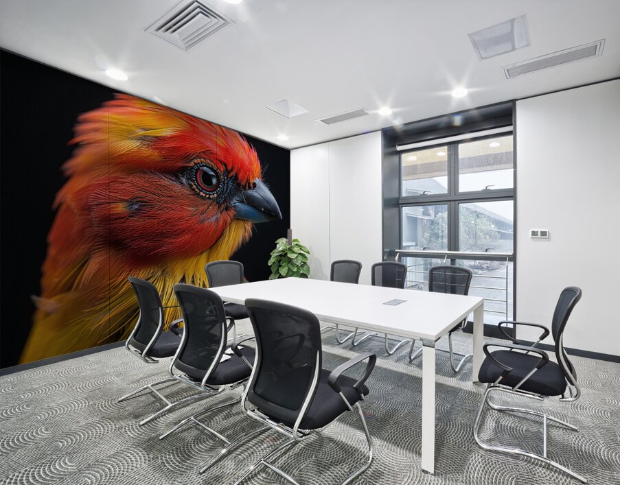 Asian Beautiful Bird Wall Printing