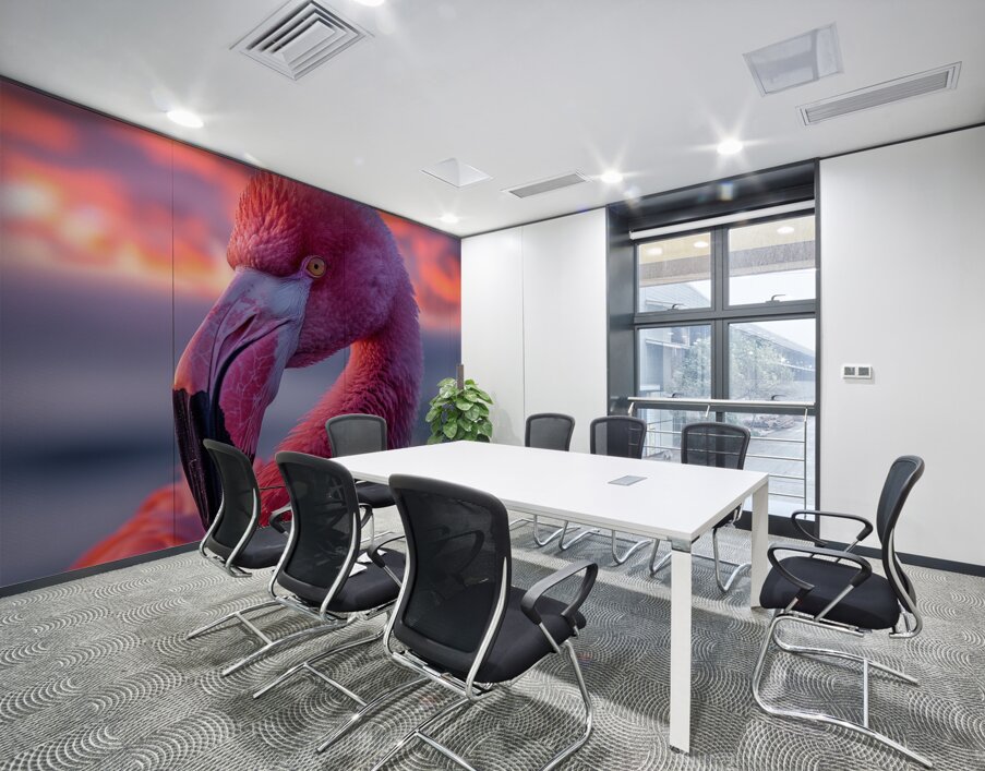 Tropical Flamingo Wall Printing