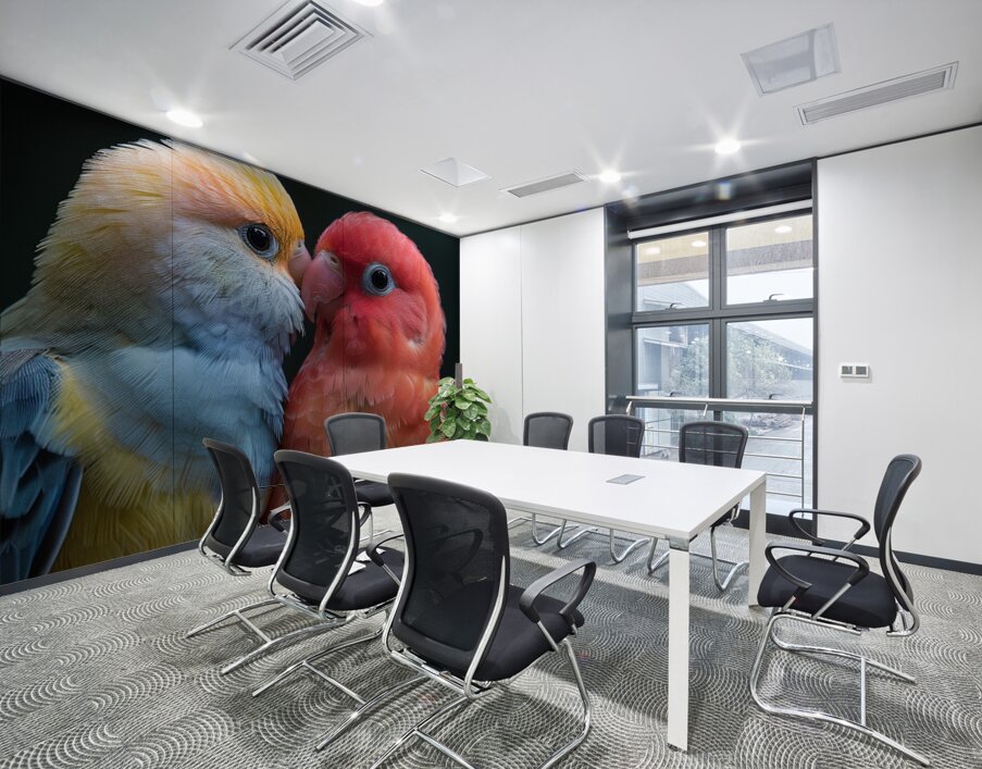 Sweet Lovebird Wall Printing