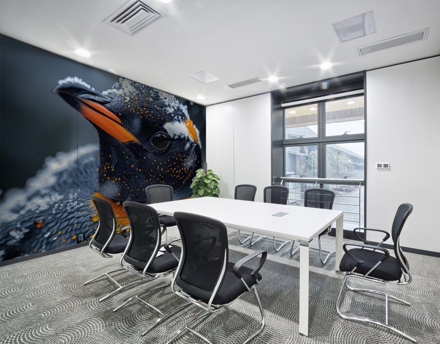 Snowy Penguin Wall Printing