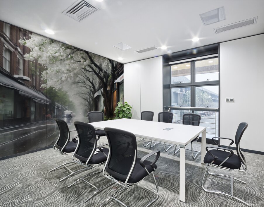 Flowering street trees-Acrylic Prints Wall Printing