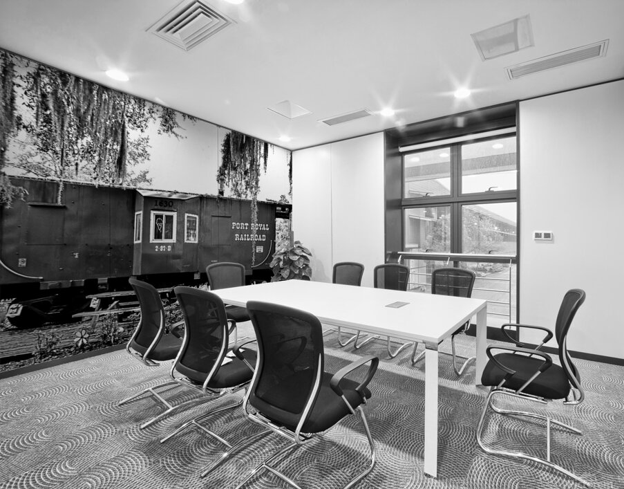 Port Royal Railroad Black And White Wall Printing