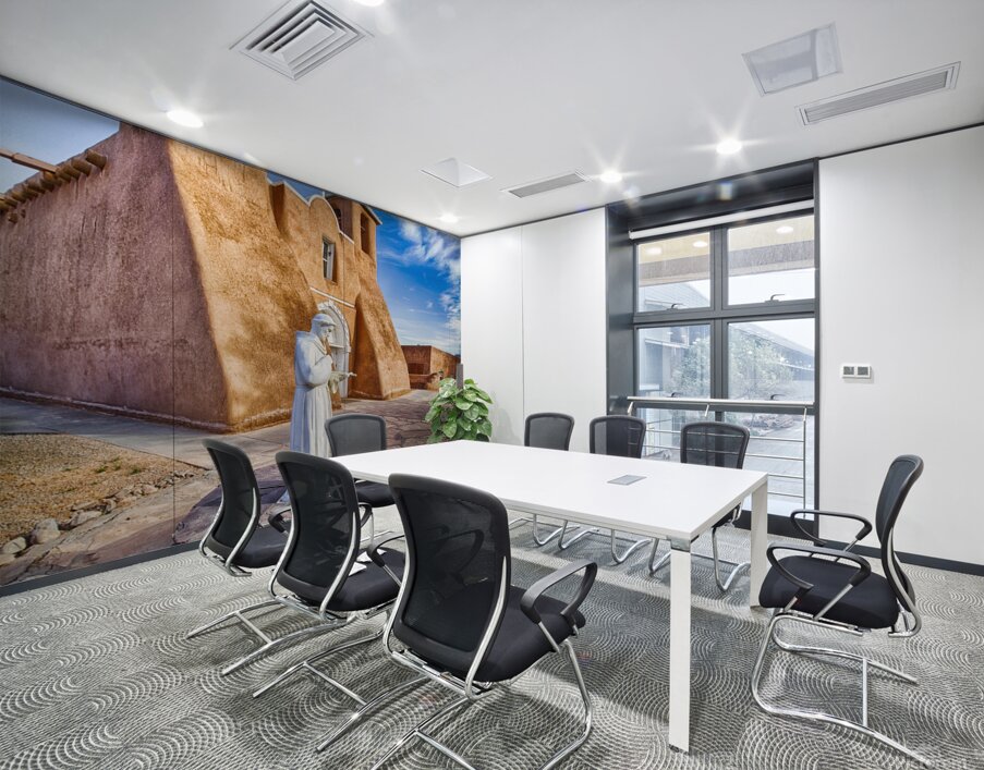 San Francisco Mission and Statue Wall Printing