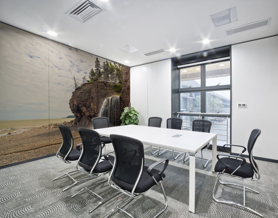 Seaside Waterfall Wall Printing