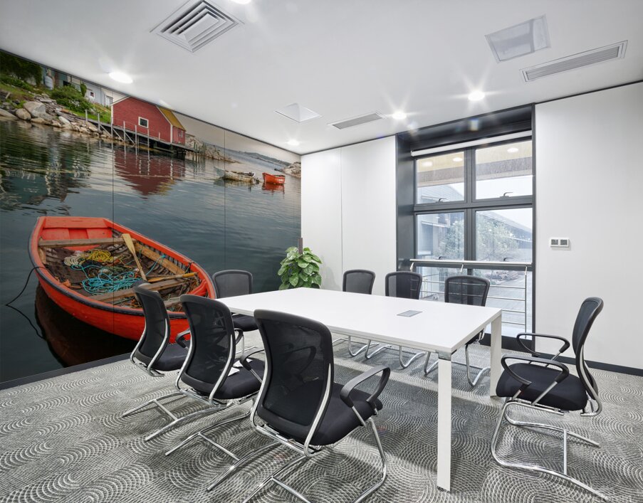 Red Dory at Peggys Cove Wall Printing