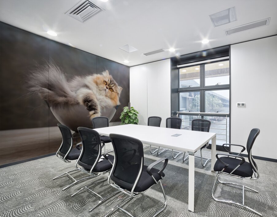 Just Getting Comfy Wall Printing