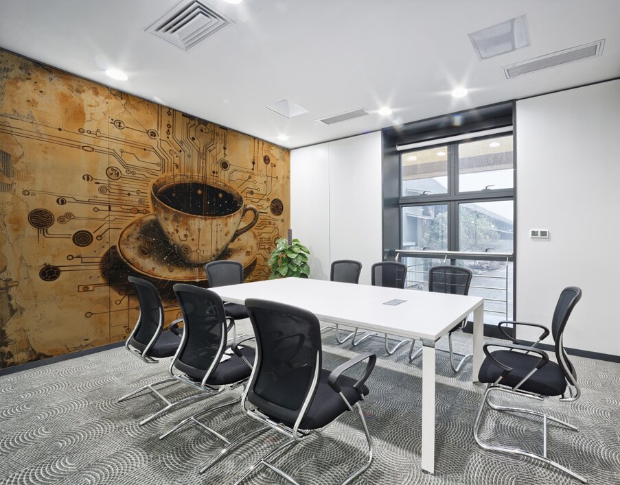 Digital Renaissance: Coffee Cup Revival 4 Wall Printing