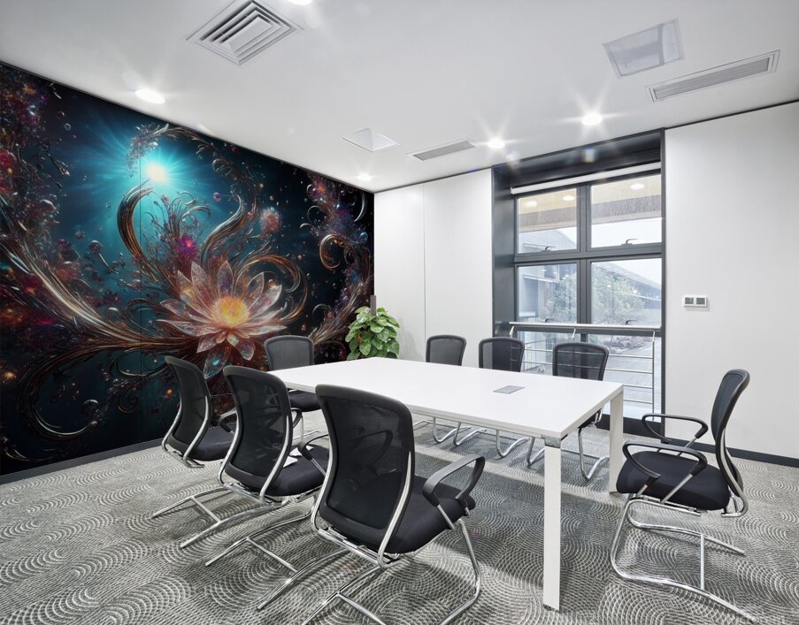 Crystalline Bouquet Wall Printing