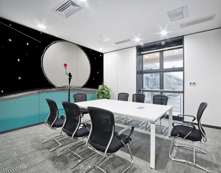 Moon Shadow Wall Printing