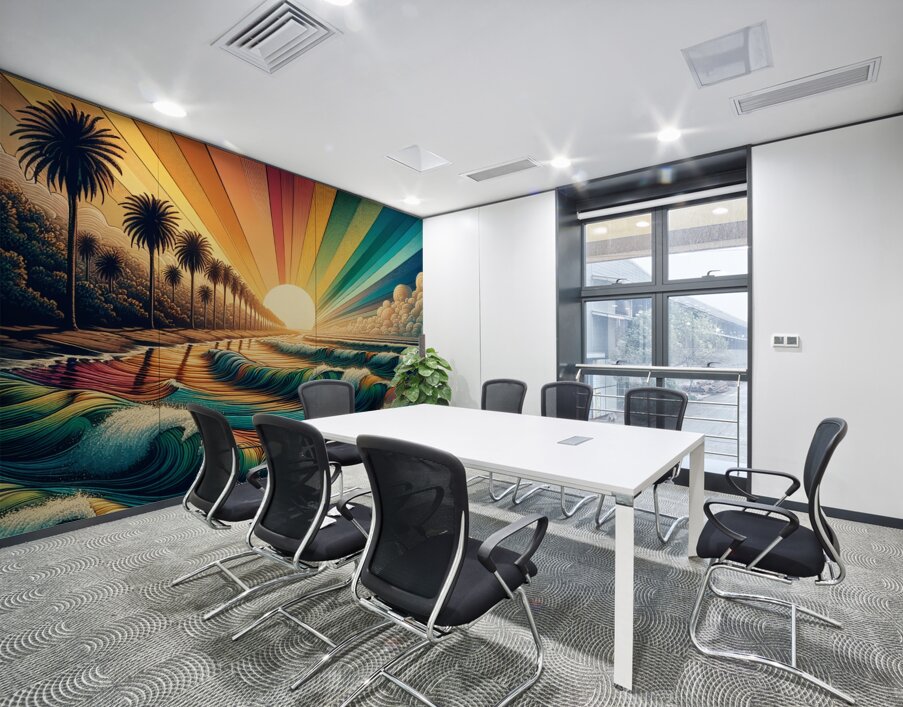 Sunset Stripes Wall Printing