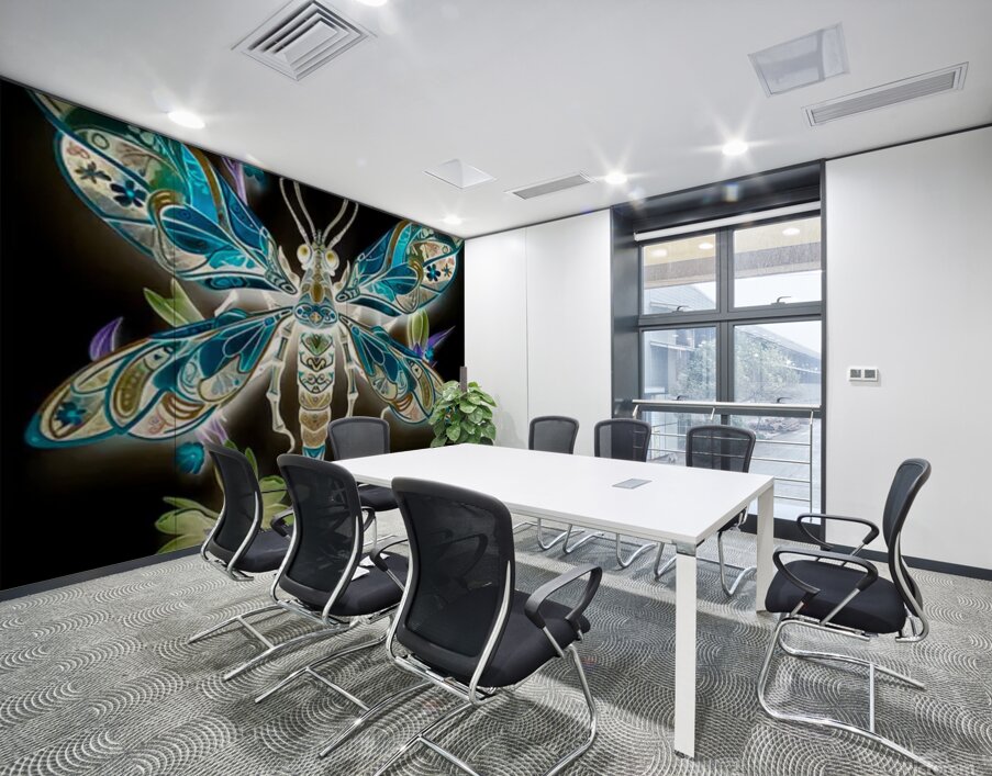 Invert Dragonfly Wall Printing