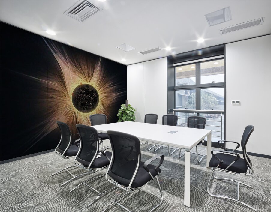 Moon Covers Sun Wall Printing