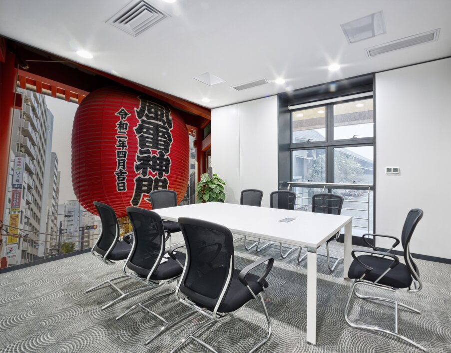 Detail of the large lantern at the Senso Ji temple Wall Printing