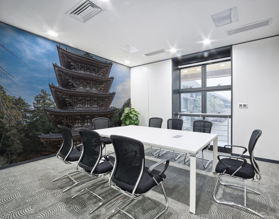 Five-storey pagoda of Daigo-ji Temple and monks  Wall Printing