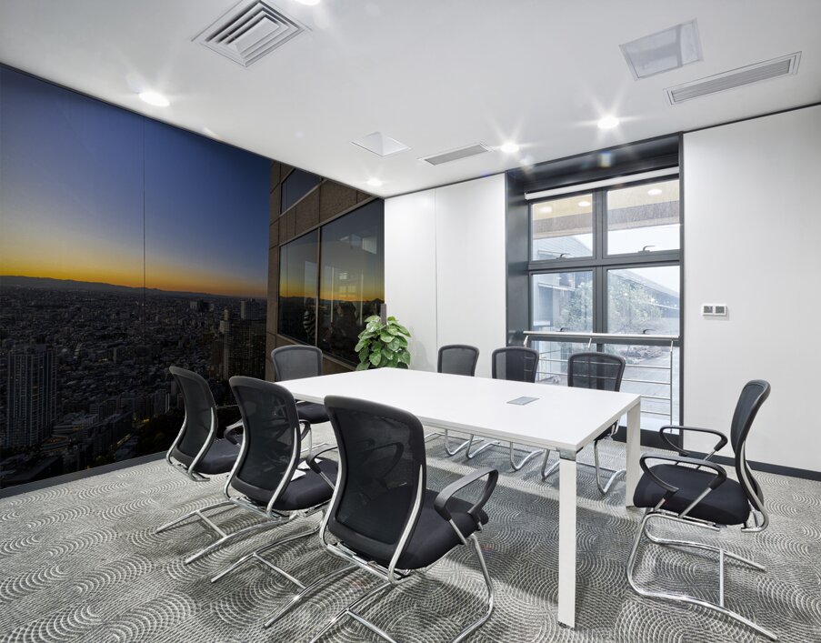 people observe the Tokyo cityscape from the government building Wall Printing