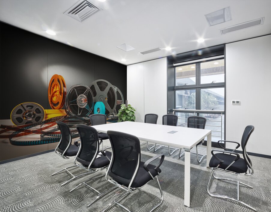 film-themed background old Super 8 reels  Wall Printing