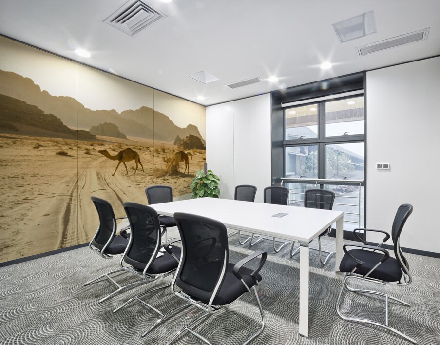 wandering camels background Wall Printing