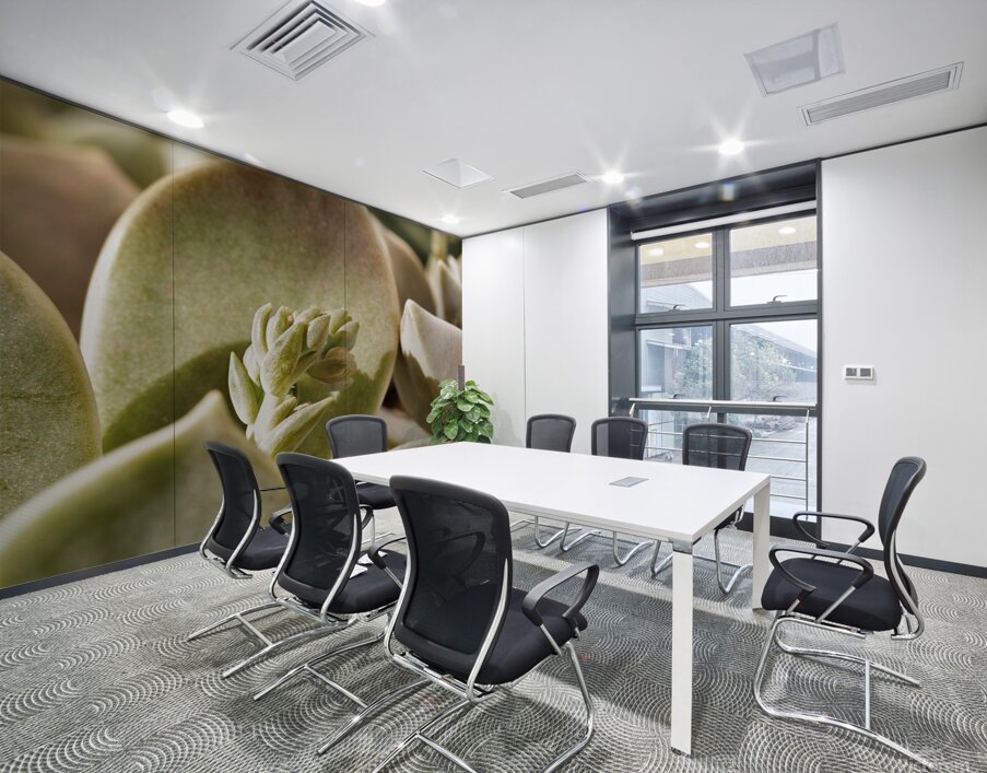 Plant of mother of pearl with flowers Wall Printing