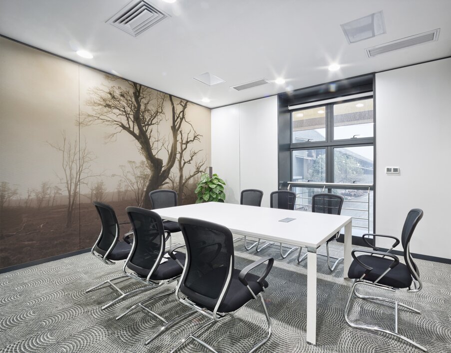 Mystery tree in a dark scary forest Wall Printing