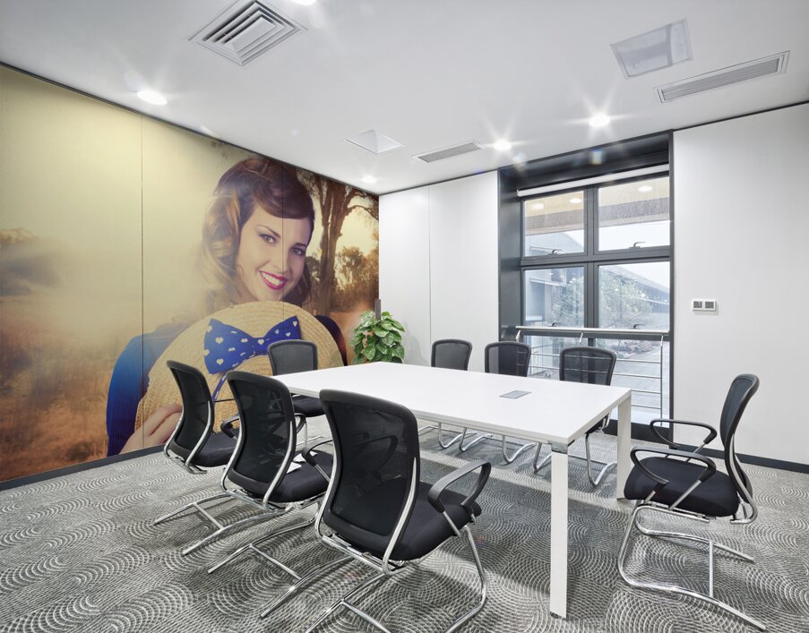 Vintage portrait of a country pinup girl Wall Printing