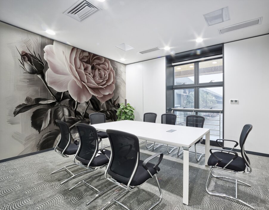 Abstract Rose Wall Printing