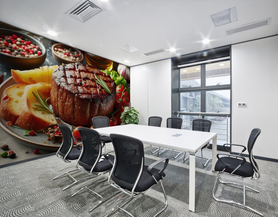 Beef fillet with vegetable garnish 5 Wall Printing