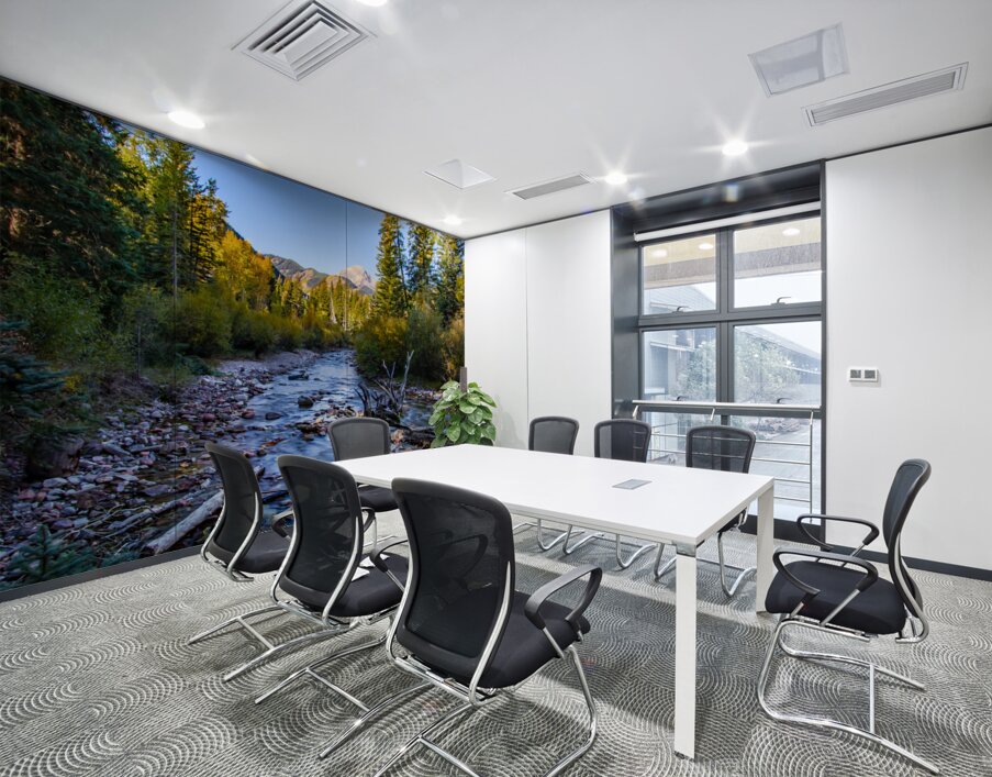 Colorado Mountain River Glow Wall Printing