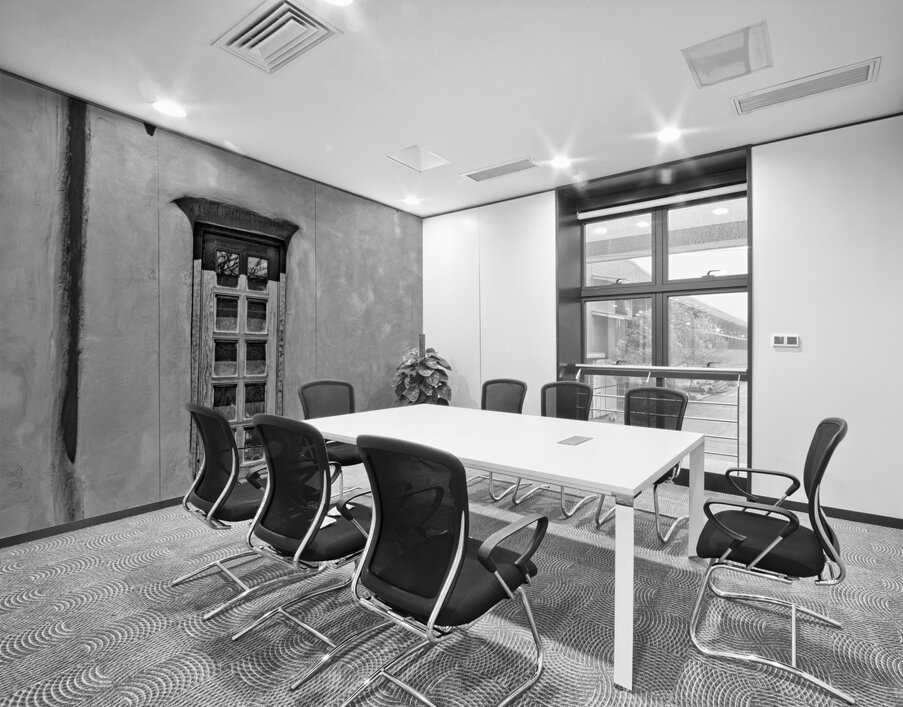 Window and Vigas B W Wall Printing