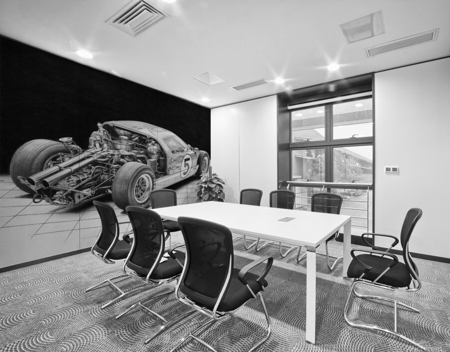 Automotive Print: 1966 Le Mans Ford GT40 Photo Like Drawing Wall Printing