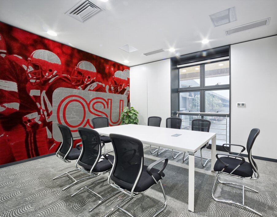 Retro OSU Buckeyes Football Art Wall Printing