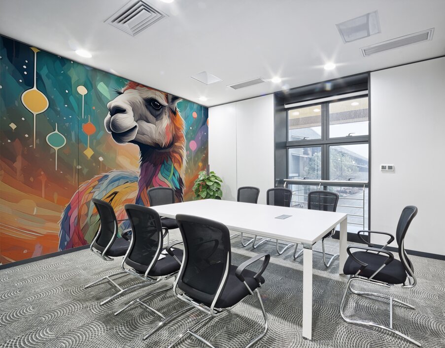 Color Me Lama Wall Printing