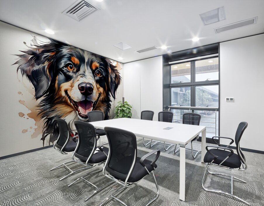 Watercolor Portrait of a Dog 1 Wall Printing