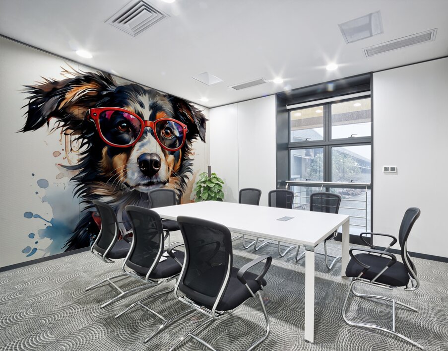 Watercolor Portrait of a Dog 12 Wall Printing