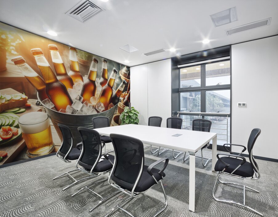 Metal bucket with beer bottles and ice cubes 17.j Wall Printing