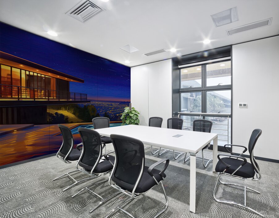  Midcentury Modern LA Home Painting Print Wall Printing