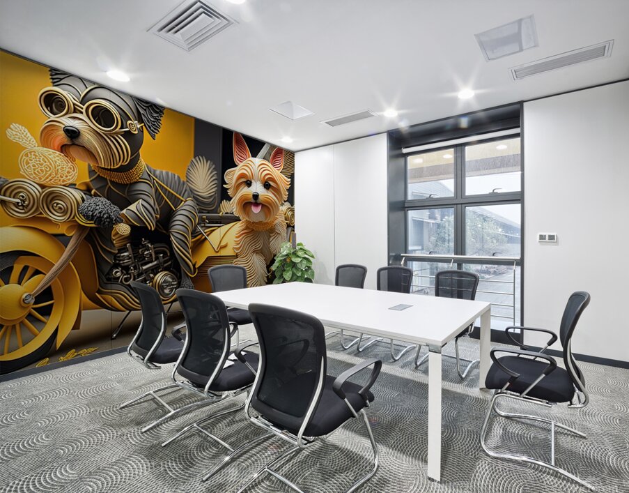 Groovy Motorcycle 1 6 Wall Printing