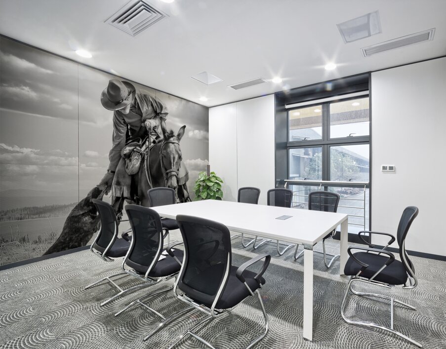 Lone Figure on Trail Ride Wall Printing