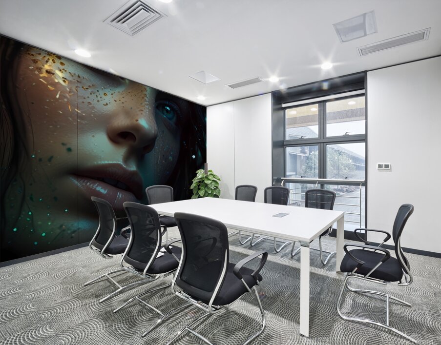 Default Abstract image of a womans face His featu Wall Printing