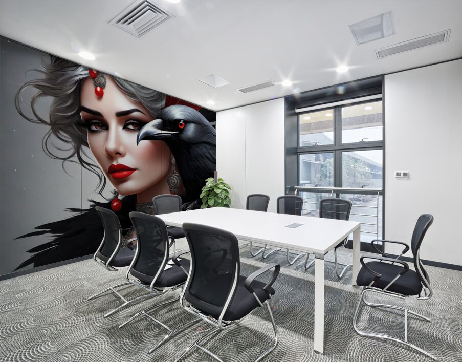 CROW WOMAN PORTRAIT   IMG 0430 Wall Printing