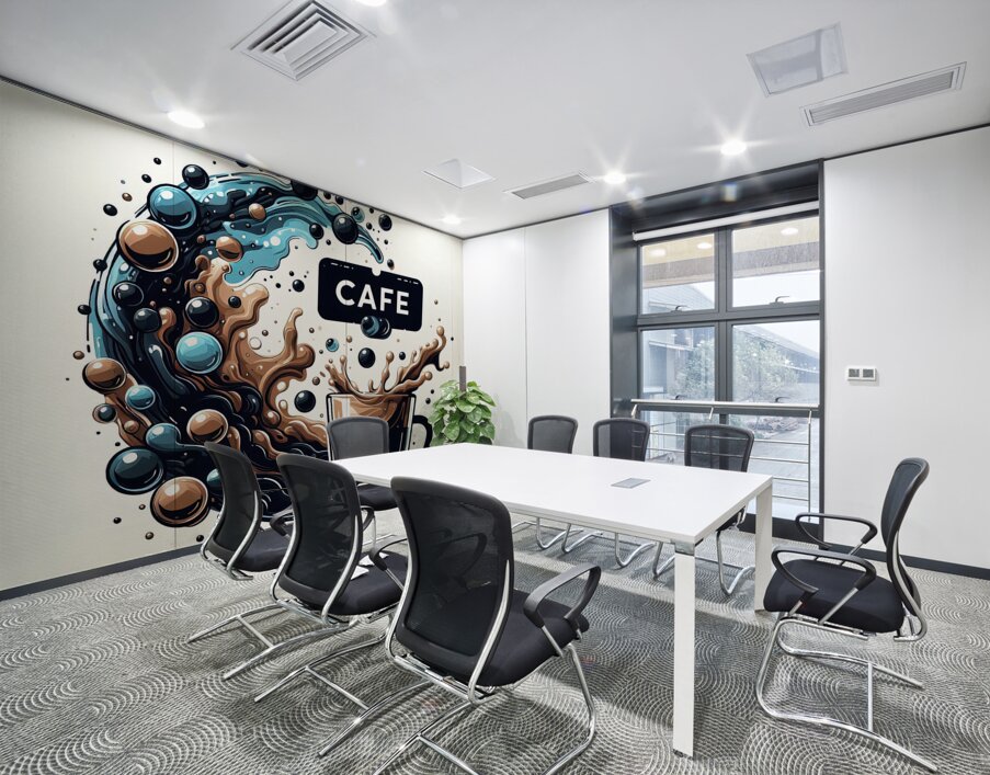 coffee logo illustration design. cup of coffee in 1715462444.1238 Wall Printing