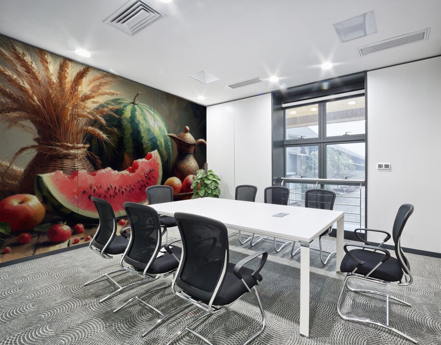 Still life oil painting of watermelon Wall Printing