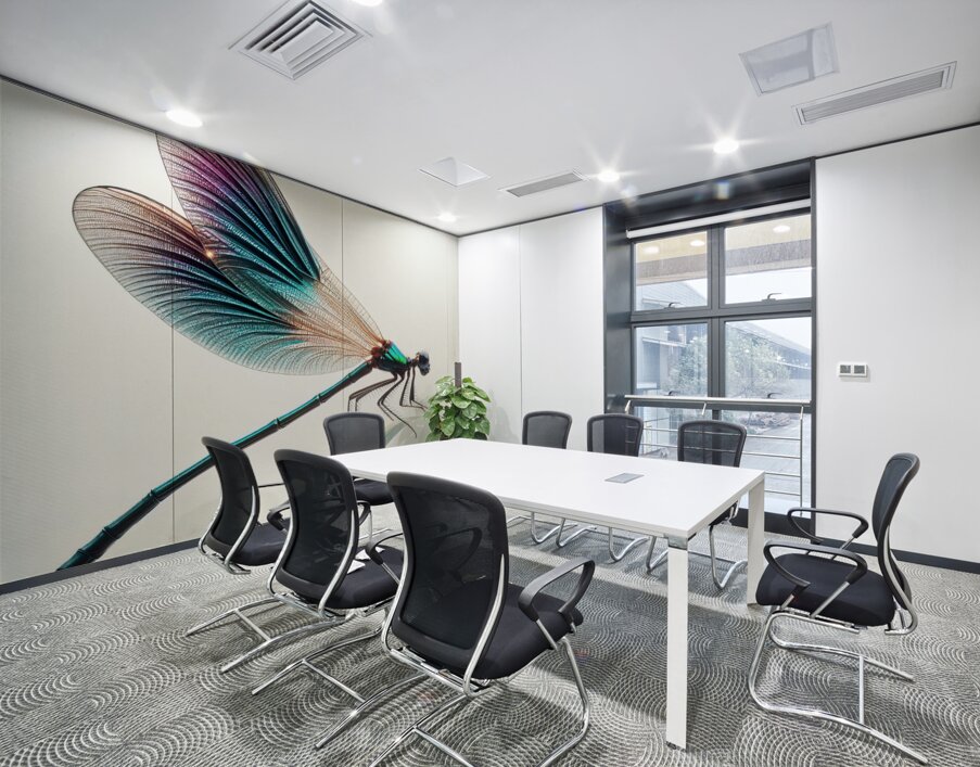 Dragonfly isolated on white 8 Wall Printing