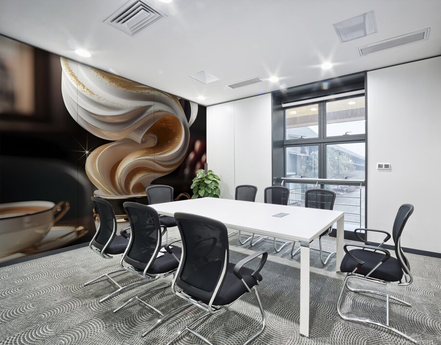 a luxurious and exquisite 3d rendering of a golde Wall Printing