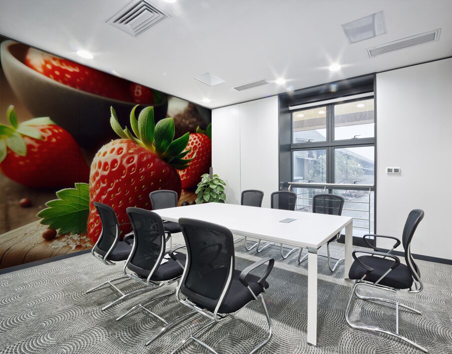 Strawberries studio lighting 9 Wall Printing